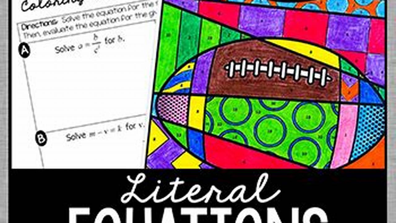 My students loved the football theme coloring sheet. I love the Algebra