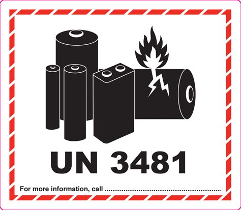 Lithium Battery Shipping Label Printable