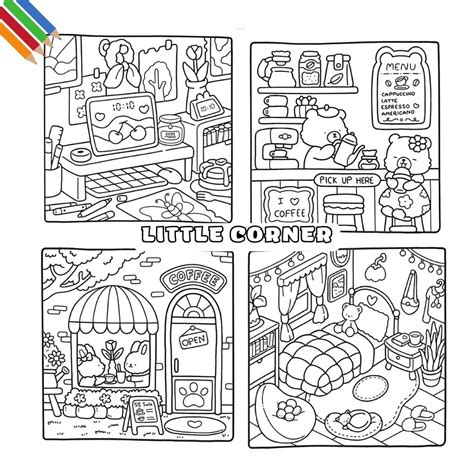 Little Corner Coloring Book Pages