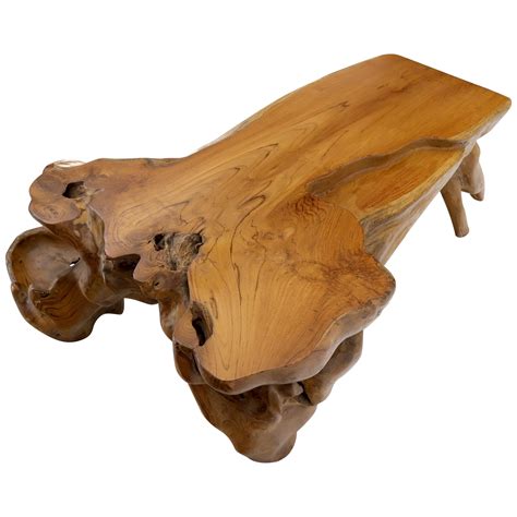 Live Edge Teak Coffee Table