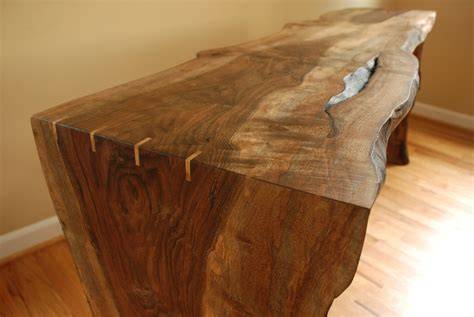 Live Edge Walnut Console Table