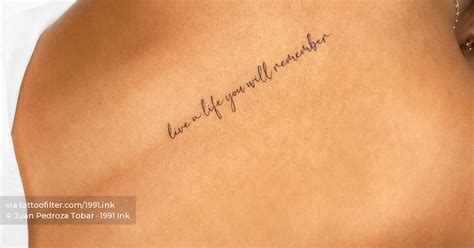 Live Life To The Full Tattoo