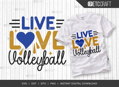 Live Love Volleyball SVG Cut File