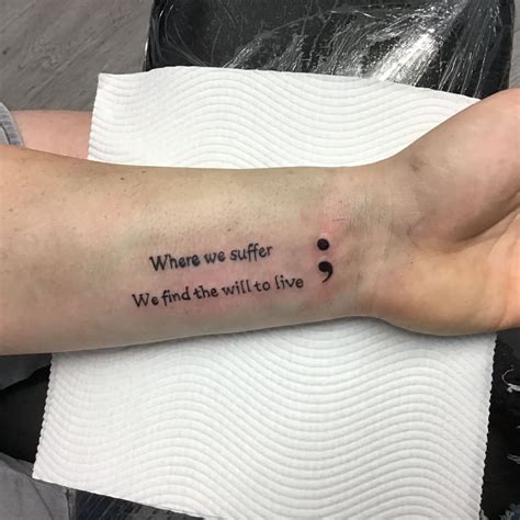 Live Semicolon Tattoo