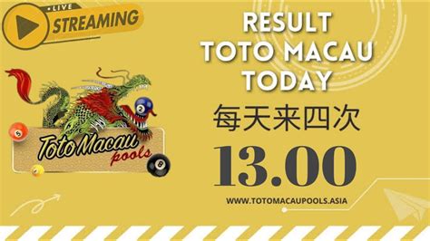 Live Streaming Toto Macau Pools Today