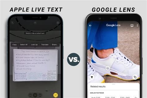 Live Text vs. Google Lens: Text recognition