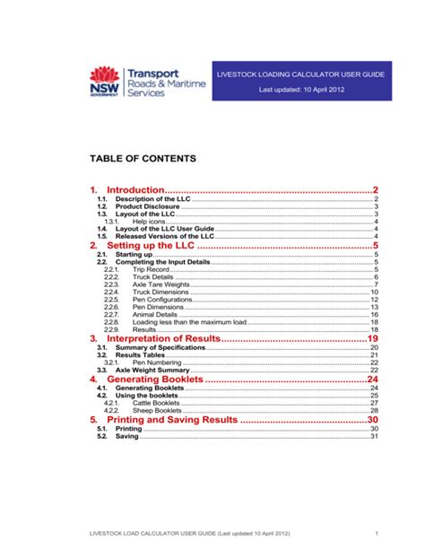 Livestock Loading Calculator