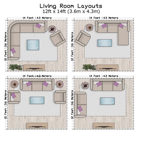 Various living room furniture layouts