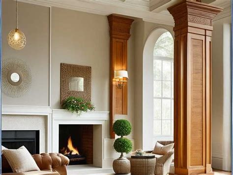 living room pillar decor