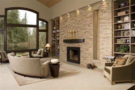 Living Room Stone Wall