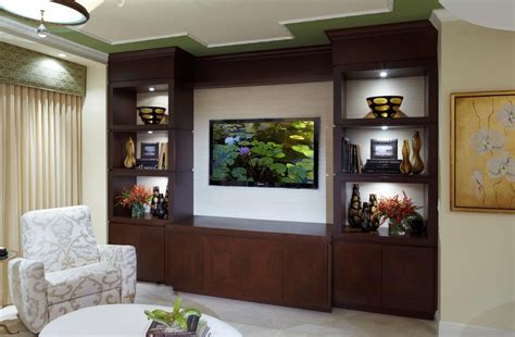 Living Room Storage Units Wall Design