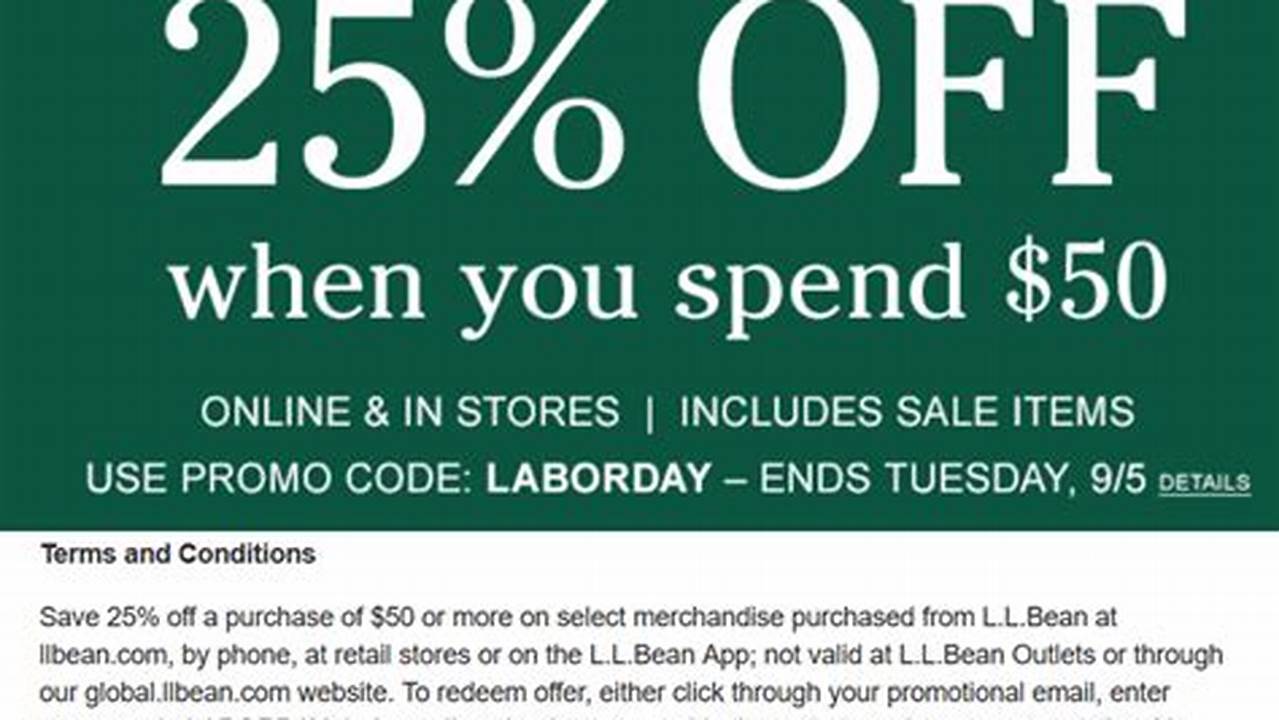 Ll Bean Discount Code July 2024