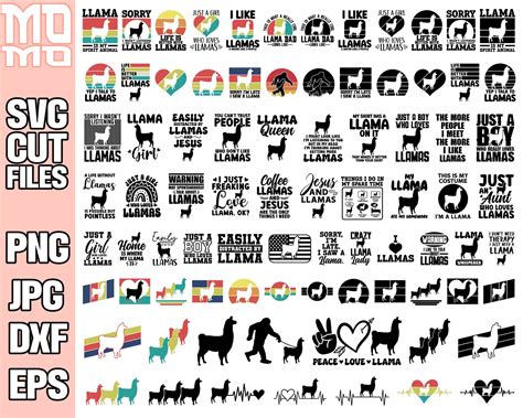 Download Llama Clipart Bundle Commercial Use DXF Files