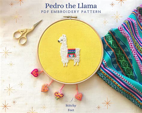 Llama Embroidery Pattern