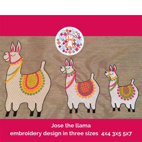 Llama Machine Embroidery Pattern