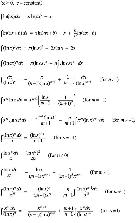 Ln Integral