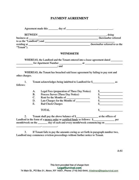 Loan Repayment Contract Free Template