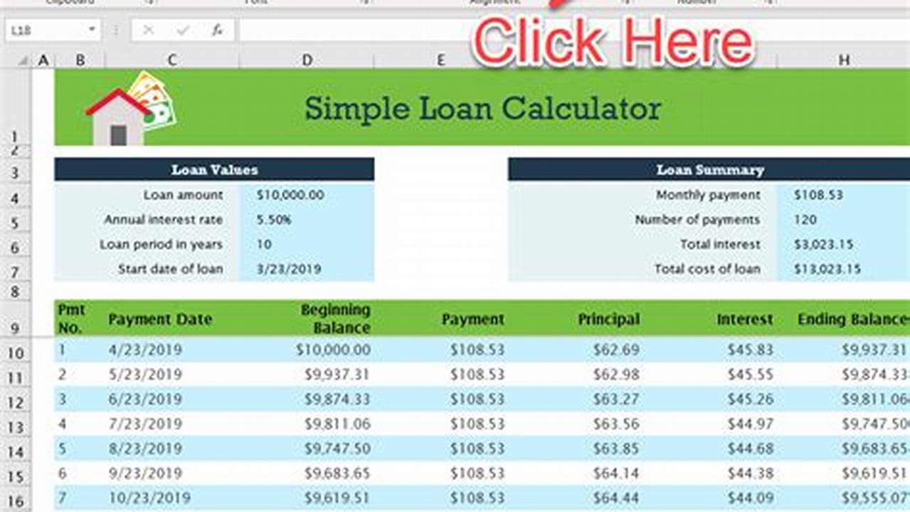 Loan Amount, Excel Templates