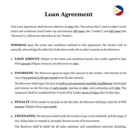 Loan Agreement With Collateral Philippines