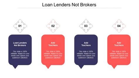 Loan Lenders Not Brokers