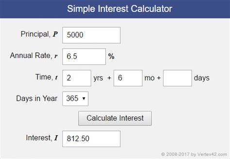 Loan With Simple Interest Calculator