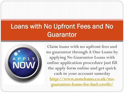 Loans For The Unemployed No Fees