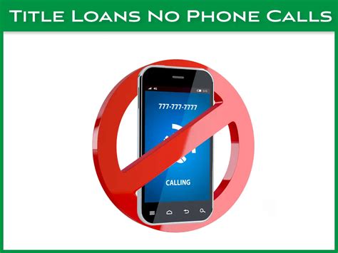 Loans No Phone Calls