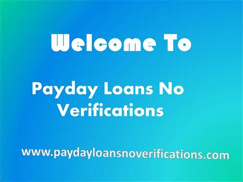 Loans No Verification Instant Funding