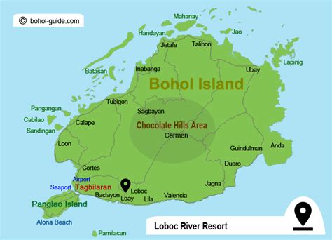 Loboc river map