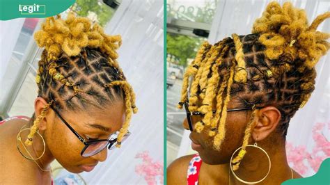 Loc Updo with Short Hair