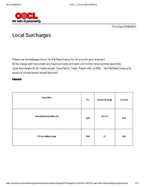Local County Fees and Surcharges