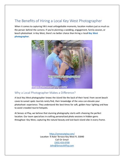 Local Photographer Benefits