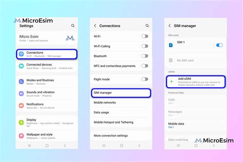 Locate and Select eSIM