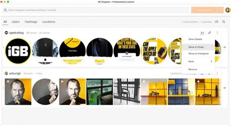 Locate the Downloaded Files in 4K Stogram