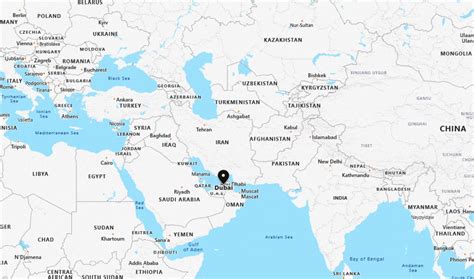 Where is Dubai located on the world map?