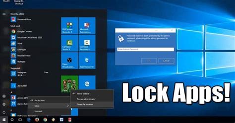 Lock Specific Apps in Windows 10
