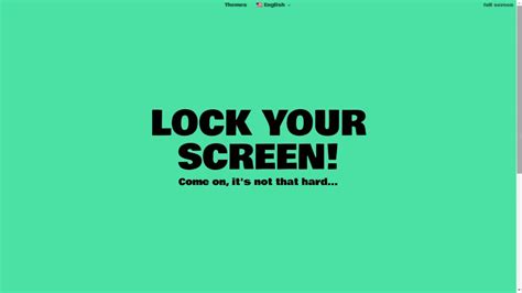Lock Your Screen
