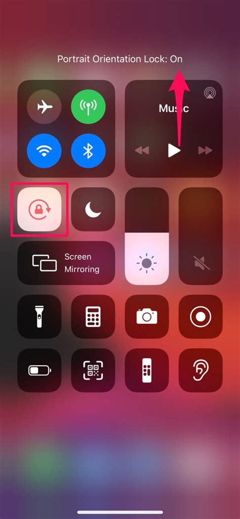 Lock iPhone or iPad Screen Orientation Using Control Center