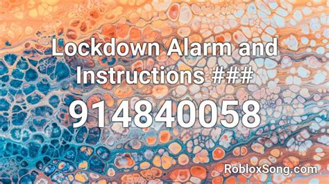 Lockdown Alarm Roblox ID