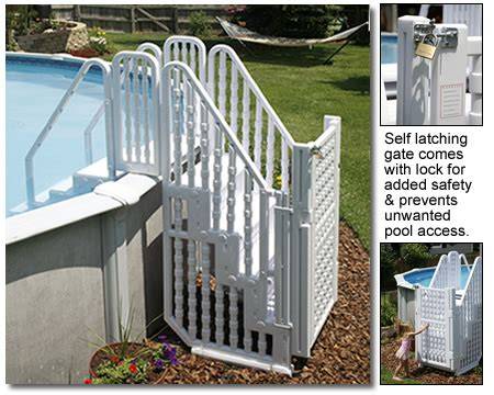 Shop SnapLock Deck Ladder for AboveGround Swimming Pools in White