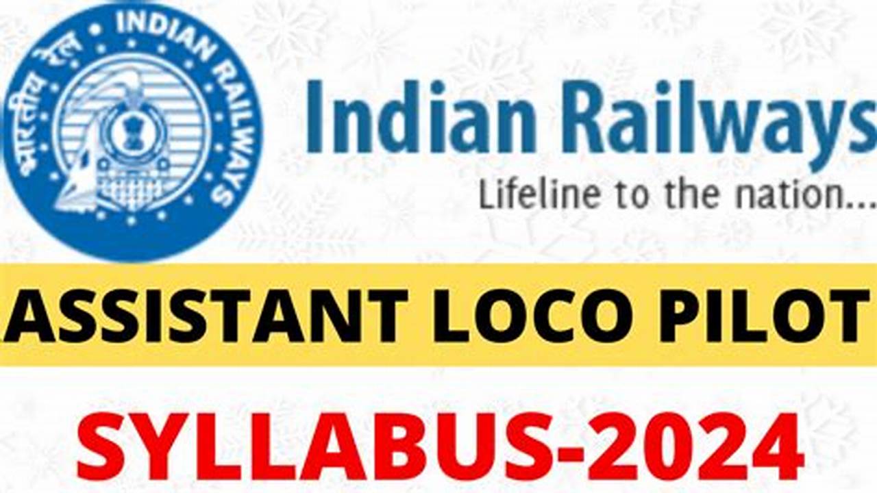 Loco Pilot Vacancy 2024 Syllabus