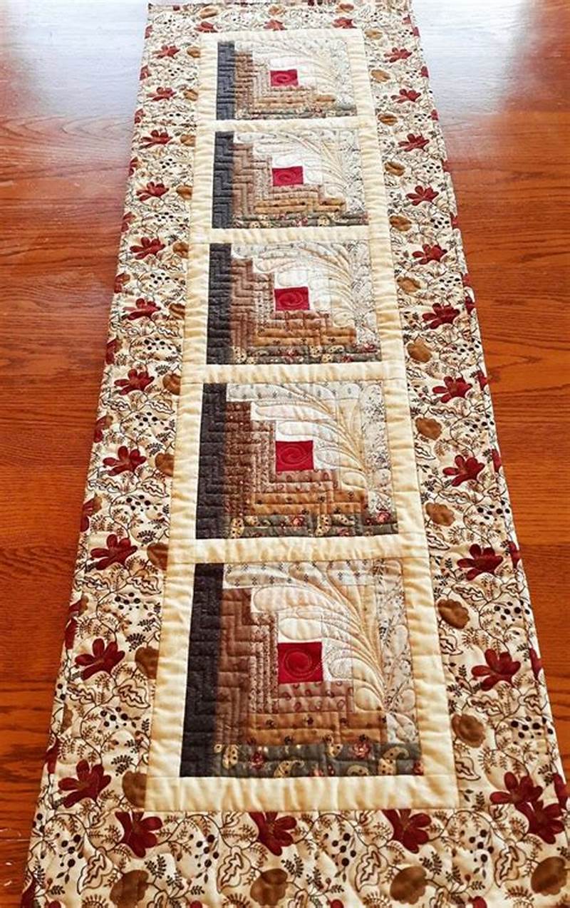 Log Cabin Table Runner Pattern