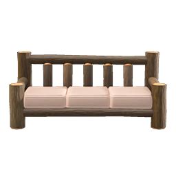Get Comfy with Log Extra Long Sofa in Animal Crossing - Perfect addition for Your Living Room!