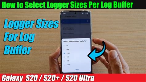 Logger Size Per Log Buffer