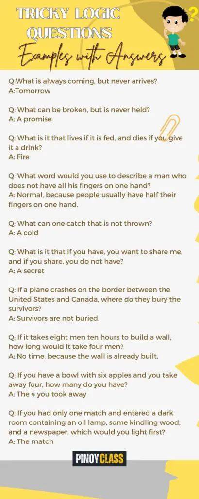 Logic Trivia Questions