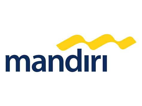 Logo Bank Mandiri biru dengan tulisan Mandiri