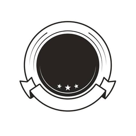 Logo Bulat Polos Hitam Putih