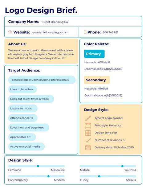 Logo Design Brief Examples