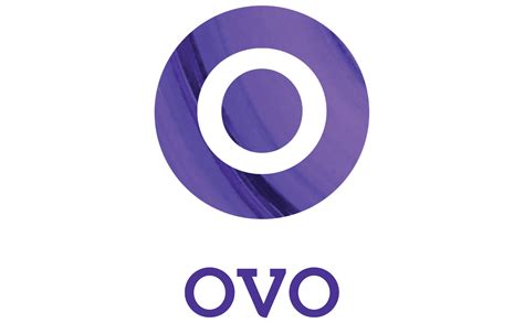 Logo OVO ungu dengan tulisan OVO