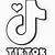 Logotipo Tiktok para colorir imprimir e desenhar